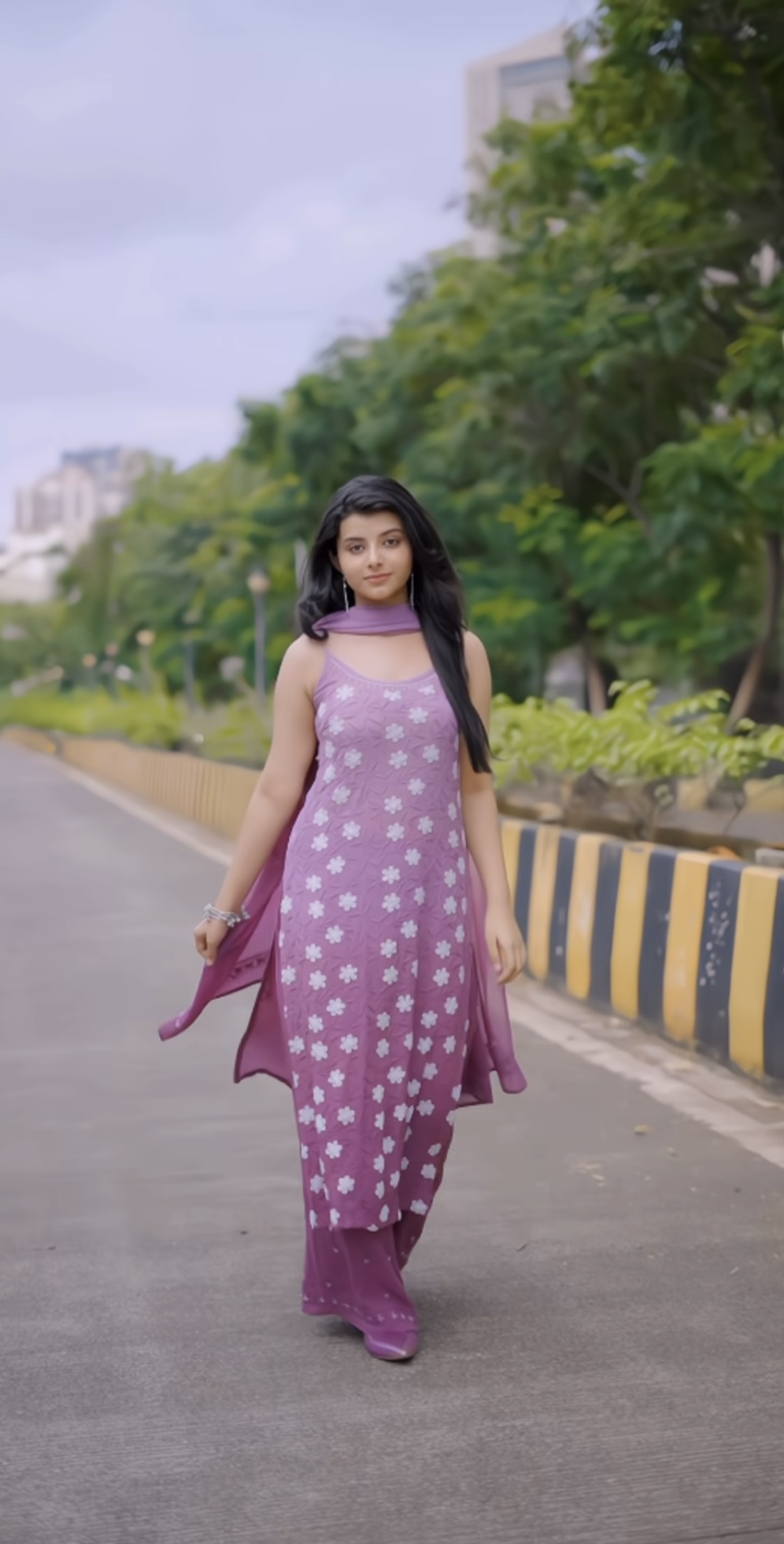 Viscose Georgette Noodle Strap 3 Piece Chikankari Plazzo Set With Fine Lucknowi Chikankari Pearl And Beads Work