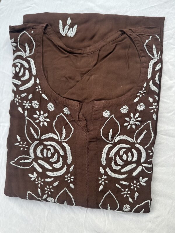 RUHANI MODAL Cotton Chikankari Kurti With Fine Lucknowi Chikankari - Image 2