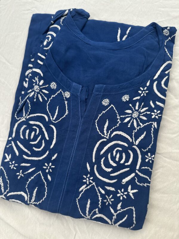 RUHANI MODAL Cotton Chikankari Kurti With Fine Lucknowi Chikankari - Image 3