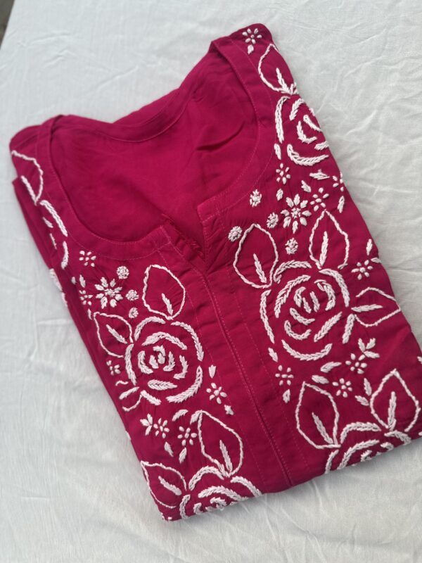 RUHANI MODAL Cotton Chikankari Kurti With Fine Lucknowi Chikankari - Image 4