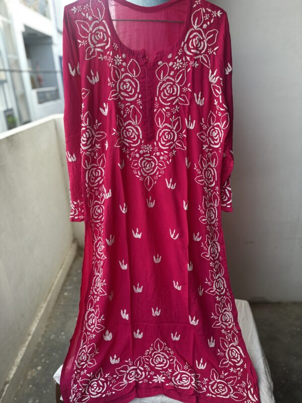 RUHANI MODAL Cotton Chikankari Kurti With Fine Lucknowi Chikankari - Image 5