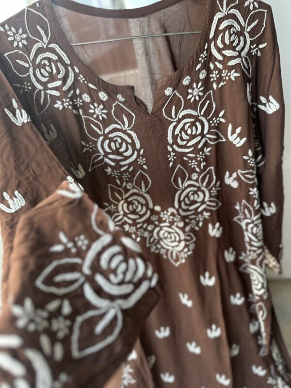 RUHANI MODAL Cotton Chikankari Kurti With Fine Lucknowi Chikankari - Image 9