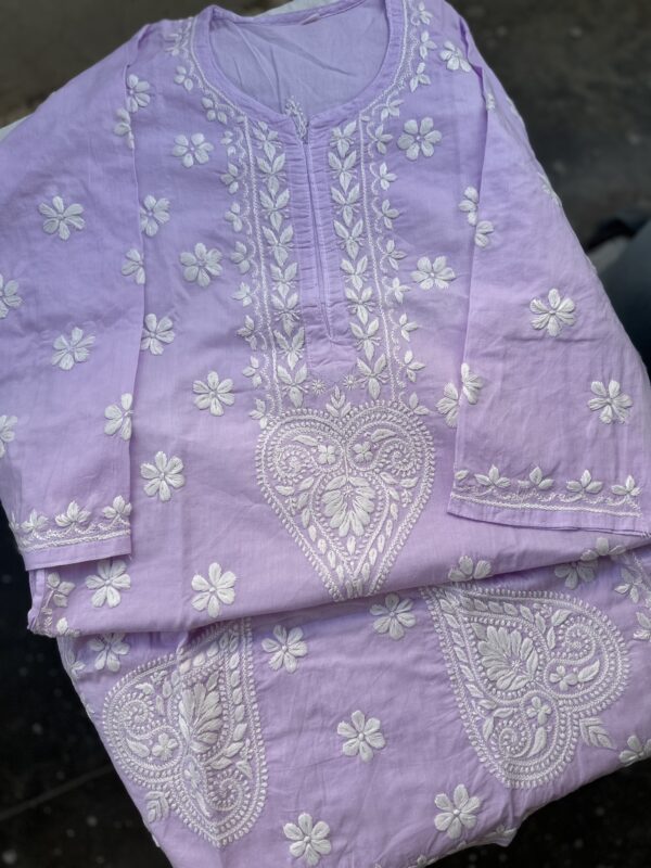 NOOR Mul Cotton Chikankari Kurti With Fine Lucknowi Chikankari - Image 13