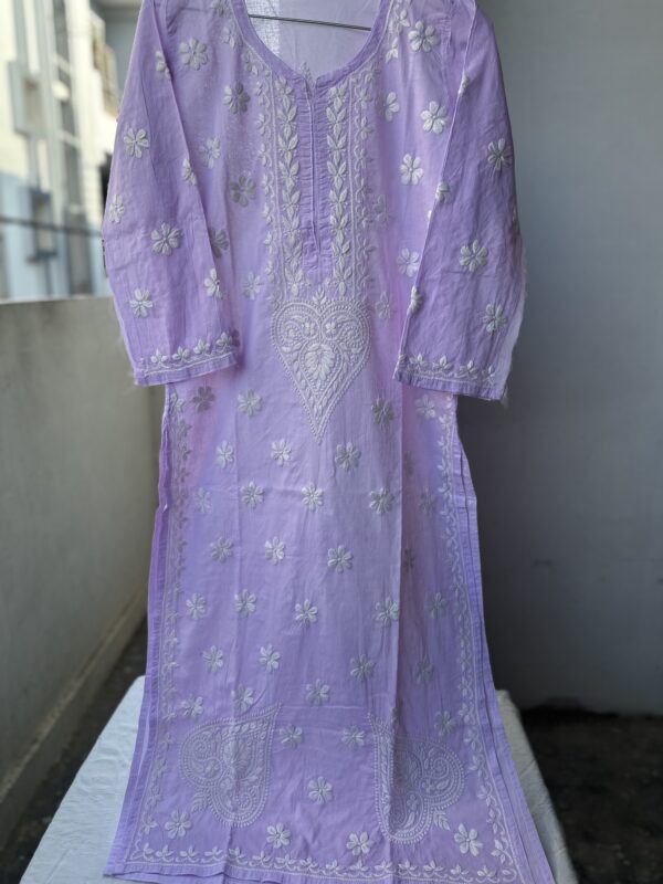 NOOR Mul Cotton Chikankari Kurti With Fine Lucknowi Chikankari - Image 10