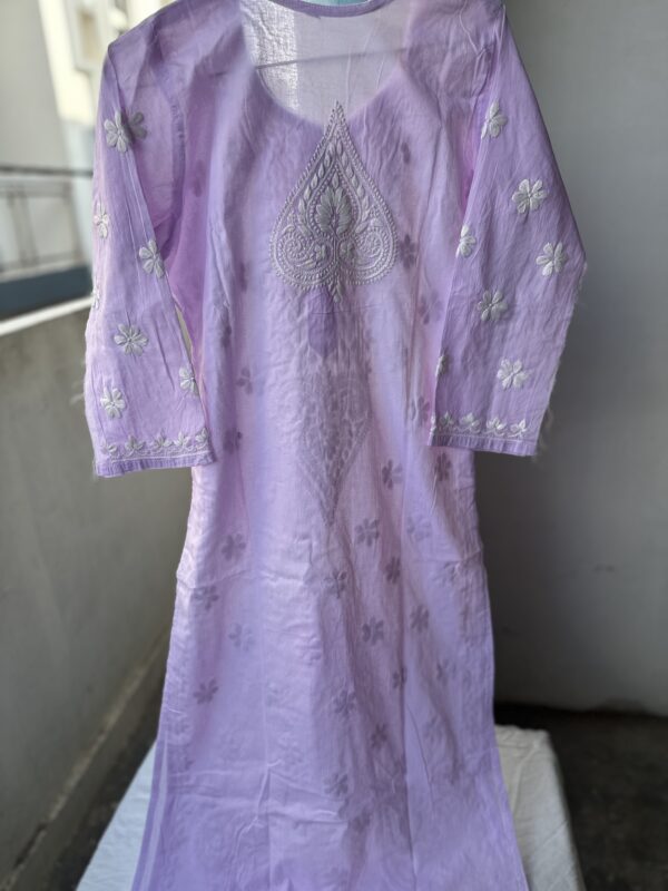 NOOR Mul Cotton Chikankari Kurti With Fine Lucknowi Chikankari - Image 12