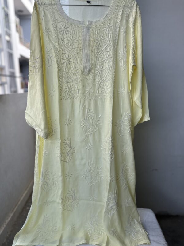 MIRA MUSLIN Cotton Chikankari Kurti With Fine Lucknowi Chikankari - Image 8