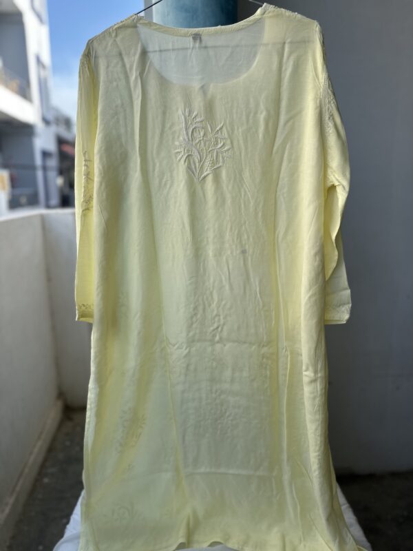 MIRA MUSLIN Cotton Chikankari Kurti With Fine Lucknowi Chikankari - Image 9