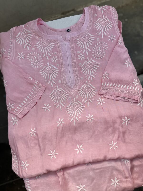 MIRA MUSLIN Cotton Chikankari Kurti With Fine Lucknowi Chikankari - Image 6