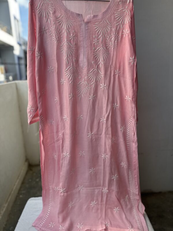 MIRA MUSLIN Cotton Chikankari Kurti With Fine Lucknowi Chikankari - Image 10