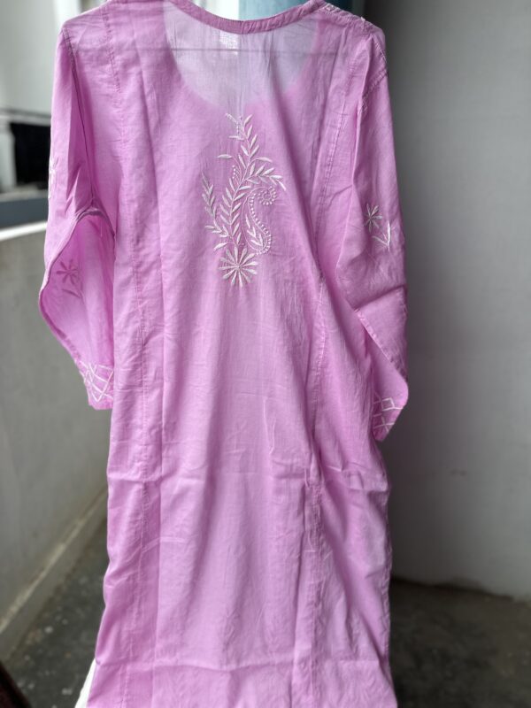 Gulnoor Mul  Cotton Chikankari Kurti With Fine Lucknowi Chikankari (Copy) - Image 12