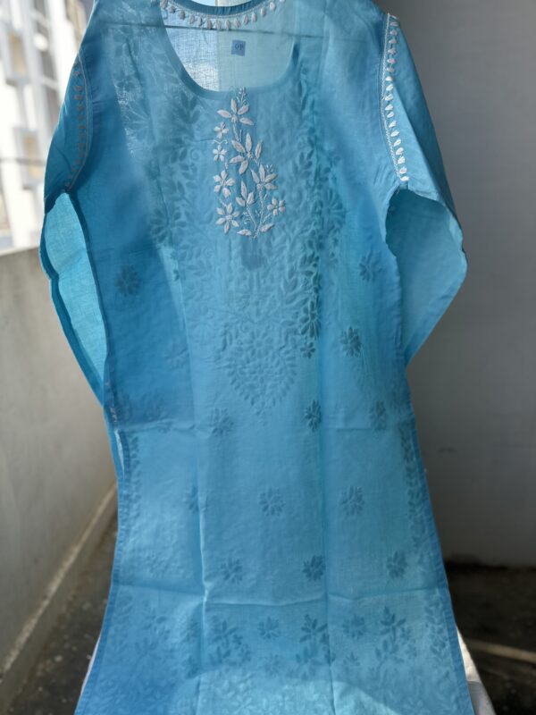 NAZAQ Cotton Chikankari Kurti With Fine Lucknowi Chikankari - Image 27