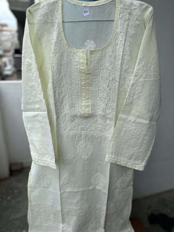 NAZAQ Cotton Chikankari Kurti With Fine Lucknowi Chikankari - Image 10