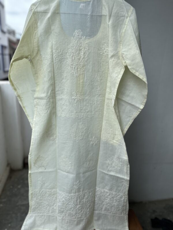 NAZAQ Cotton Chikankari Kurti With Fine Lucknowi Chikankari - Image 11