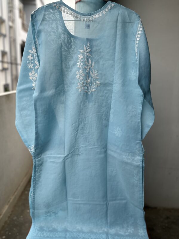 NAZAQ Cotton Chikankari Kurti With Fine Lucknowi Chikankari - Image 7