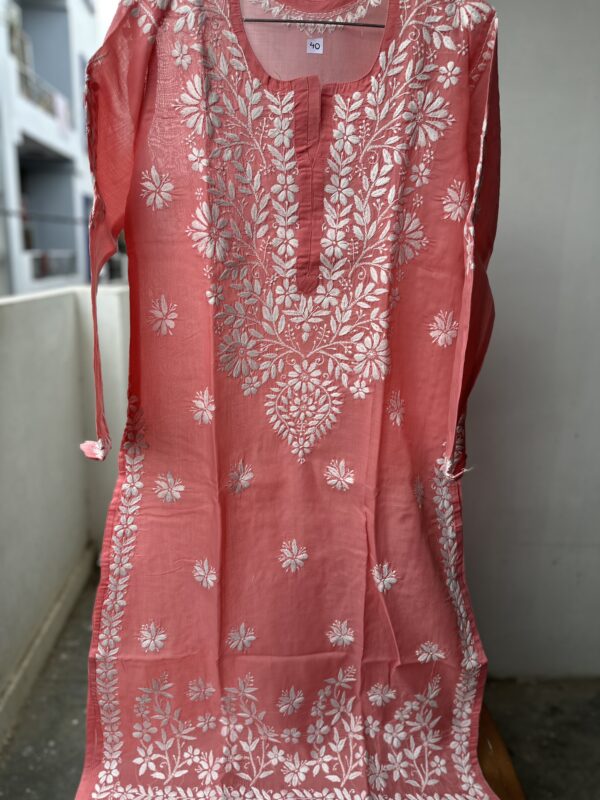 NAZAQ Cotton Chikankari Kurti With Fine Lucknowi Chikankari - Image 18