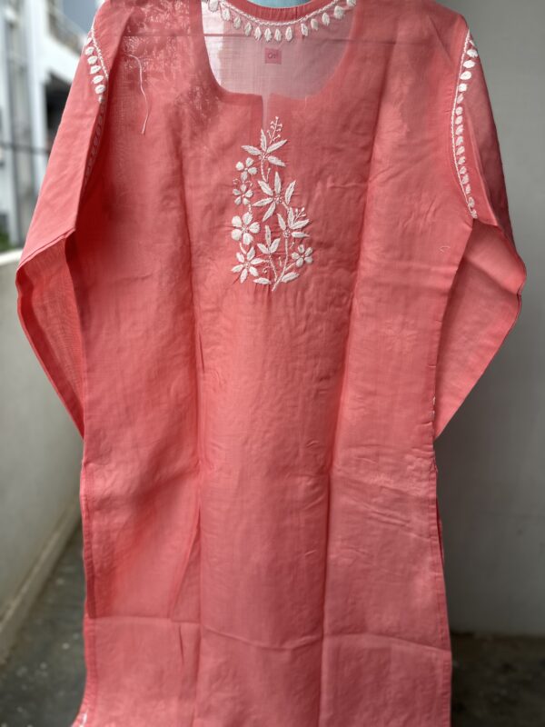 NAZAQ Cotton Chikankari Kurti With Fine Lucknowi Chikankari - Image 19