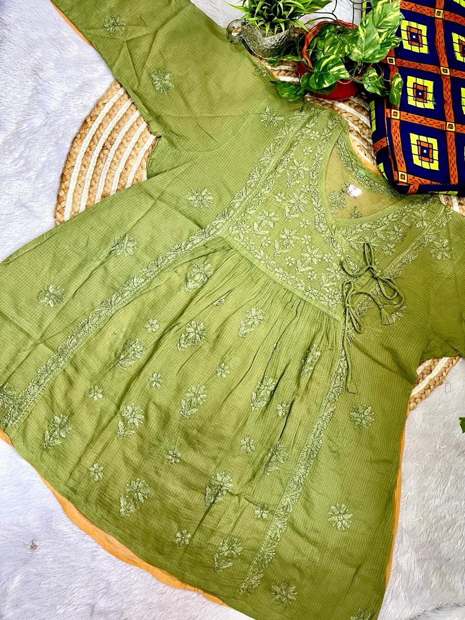 Kota Short Chikankari Angarkha