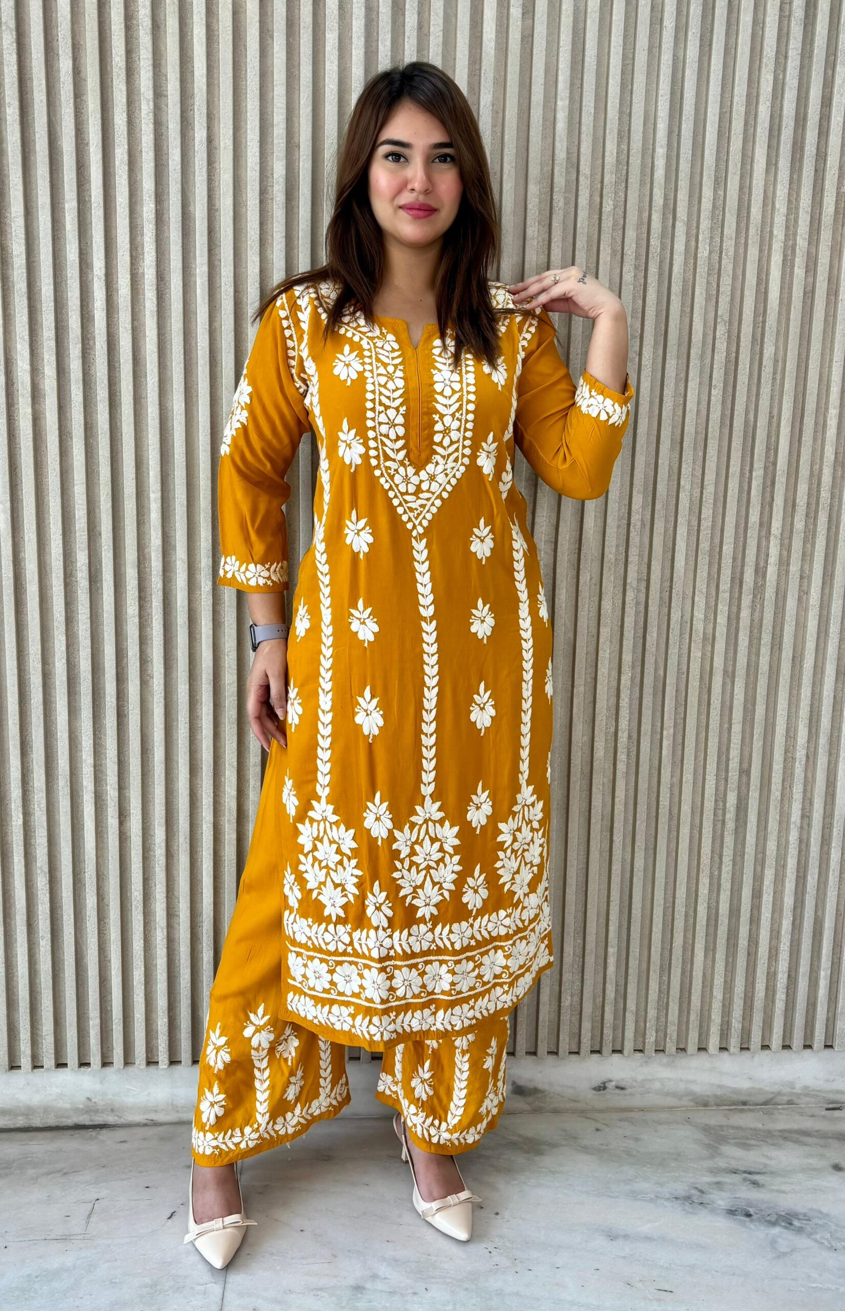 Modal Chikankari  Plazzo set