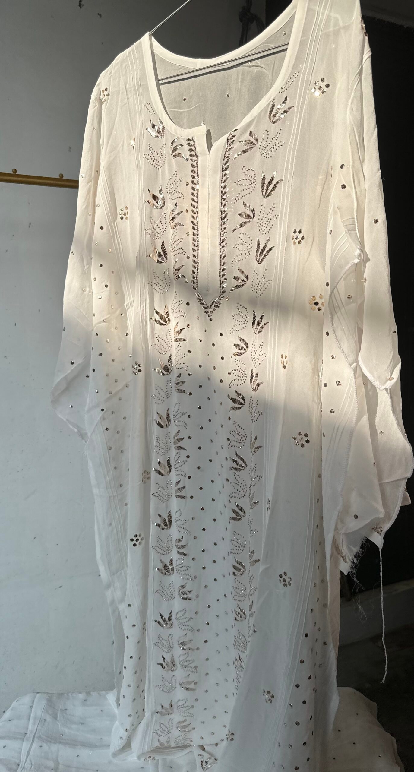 Viscose Georgette  Kurta  Dupatta And Plazzo Set  With Mukaish/ Badla  Work